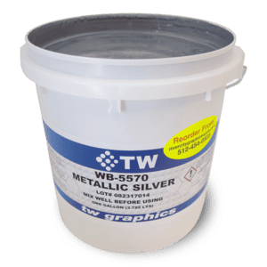 TW 5570 Flat Metallic Silver Water Based Poster Ink