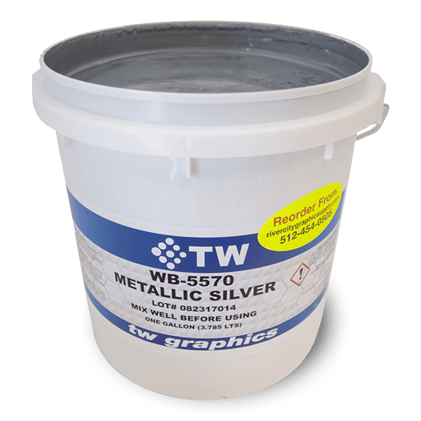 TW 5570 Flat Metallic Silver Water Based Poster Ink