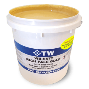 TW 5572 Flat Metallic Rich Pale Gold Water Based Poster Ink