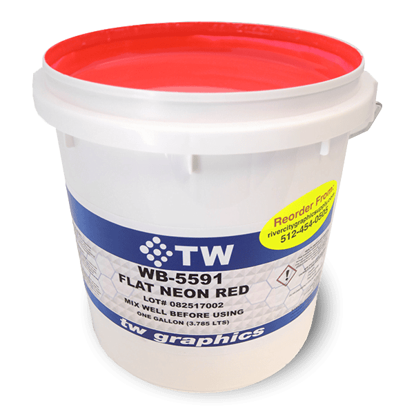 TW 5591 Flat Neon Red Water Based Poster Ink
