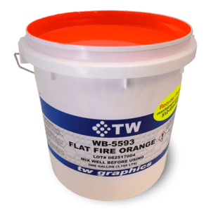 TW 5593 Flat Fire Orange Water Based Poster Ink