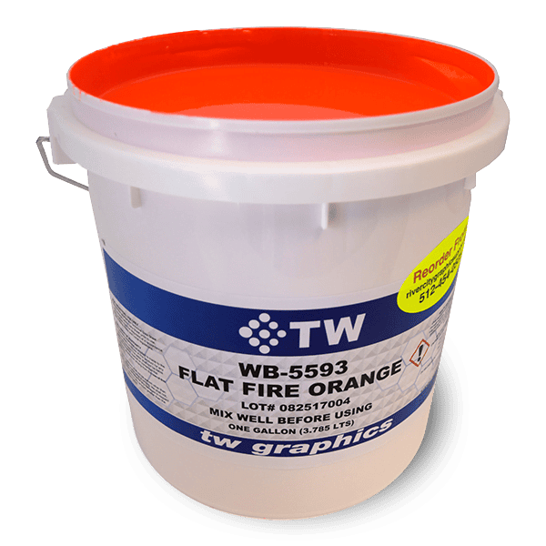 TW 5593 Flat Fire Orange Water Based Poster Ink