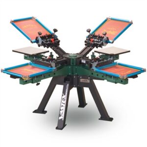 Vastex v2000 4 color 4 station screen printing press