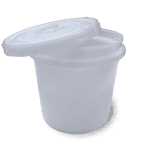 Empty Quart Clear Mixing Containers with Snap on Lid