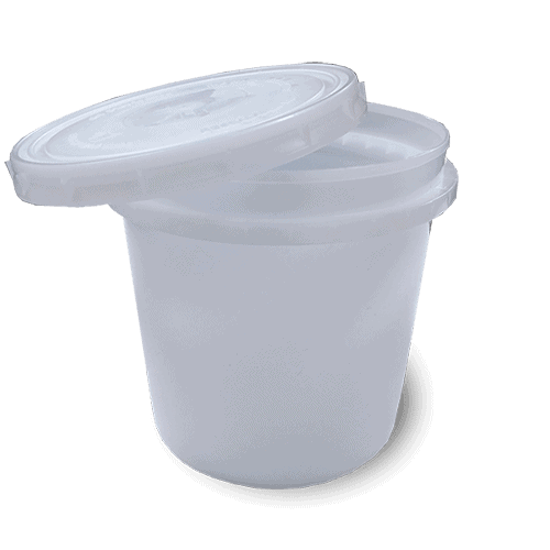Empty Quart Clear Mixing Containers with Snap on Lid