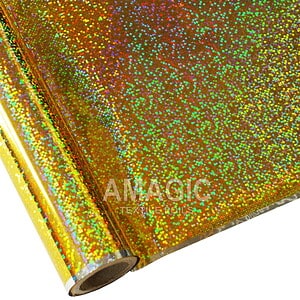 AMagic Holographic G0KP24 Champagne Heat Transfer Foil - Create Shiny Metallic Designs