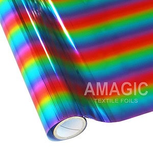 AMagic Specialty MCAA02 Rainbow Heat Transfer Foil - Create Shiny Metallic Designs