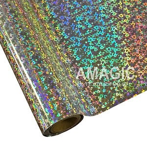 AMagic Holographic S0KP73 Glitter Heat Transfer Foil - Create Shiny Metallic Designs