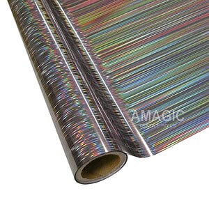 AMagic Holographic S6K271 Lines Heat Transfer Foil - Create Shiny Metallic Designs