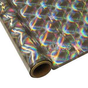 AMagic Holographic S0MP06 HyperPlaid Heat Transfer Foil - Create Shiny Metallic Designs