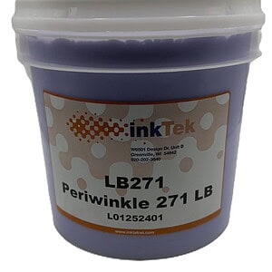 Inktek 271 Periwinkle Plastisol Ink - Low Cure Formula for Optimal Screen Printing