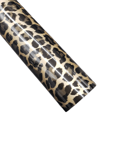 River City 20” Leopard Gold Foil Heat Transfer Vinyl Pattern - Metallic Brilliance