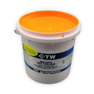 TW 5095 Gloss Arc Yellow Water Based Poster Ink – Perfect for Flat Stock