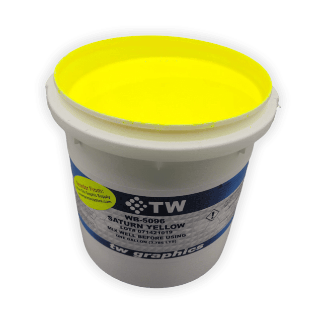 TW 5096 Gloss Saturn Yellow Water Based Poster Ink – Perfect for Flat Stock