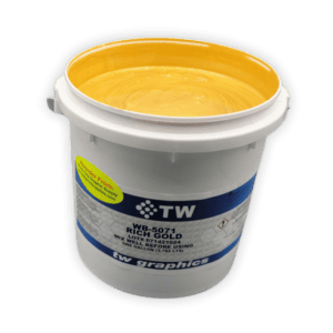 TW 5071 Gloss Rich Gold Water Based Poster Ink – Perfect for Flat Stock