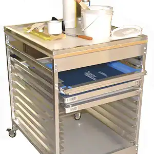 Nortech Rolling Job Cart with Tabletop Work Area – Mobile Workspace for Shop Efficiency