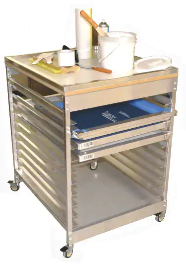 Nortech Rolling Job Cart with Tabletop Work Area – Mobile Workspace for Shop Efficiency