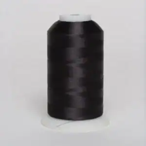 Exquisite 020 Black Polyester Embroidery Thread – 5000M Cone