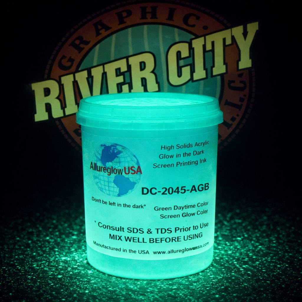 Allureglow Pale Green Aqua Discharge Logo