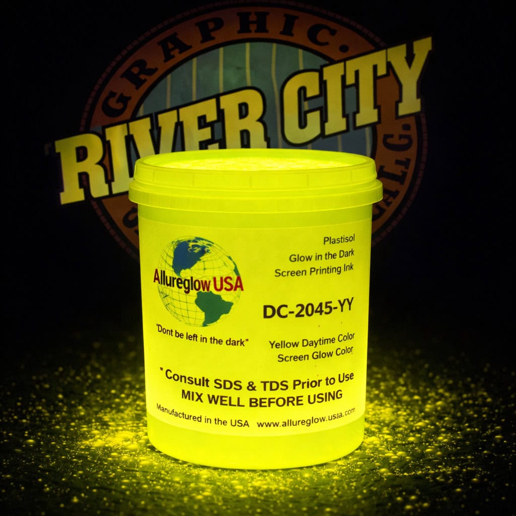 Allureglow Yellow Yellow Discharge Logo