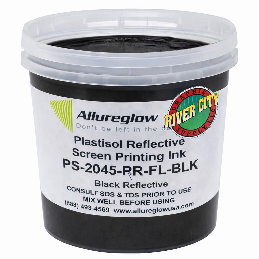Allureglow Black Black Reflective Plastisol