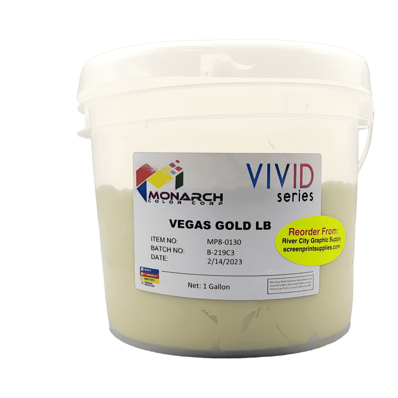 Monarch Vivid LB Vegas Gold Plastisol Ink – Soft and Creamy Screen Printing Ink