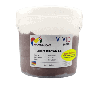 Monarch Vivid LB Light Brown Plastisol Ink – Soft and Creamy Screen Printing Ink