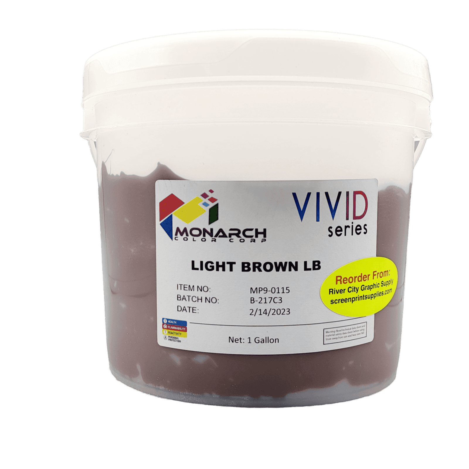 Monarch Vivid LB Light Brown Plastisol Ink – Soft and Creamy Screen Printing Ink