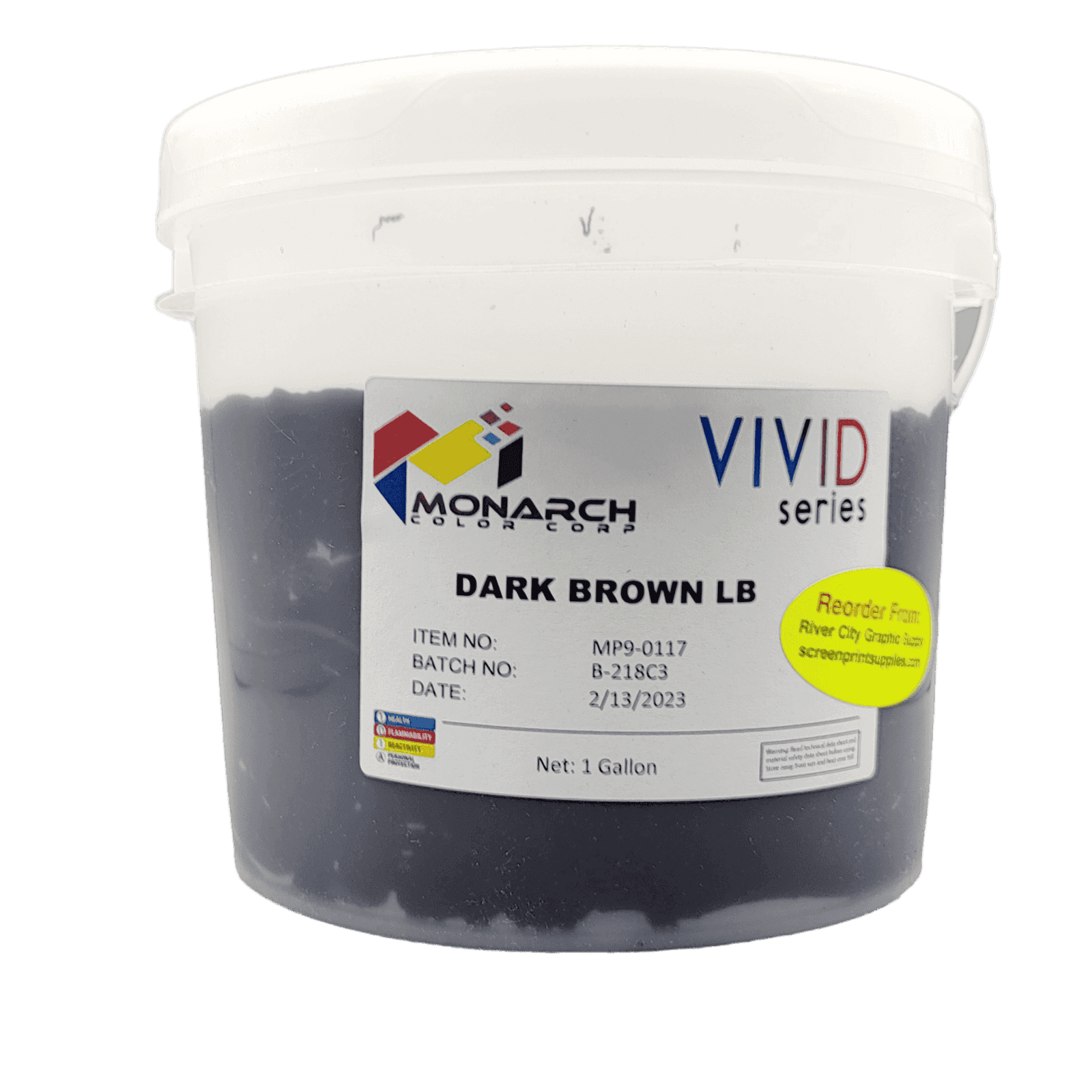 Monarch Vivid LB Dark Brown – Soft and Creamy Screen Printing Ink