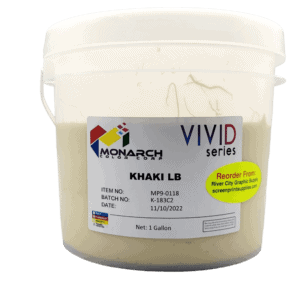 Monarch Vivid LB Khaki Plastisol Ink – Soft and Creamy Screen Printing Ink