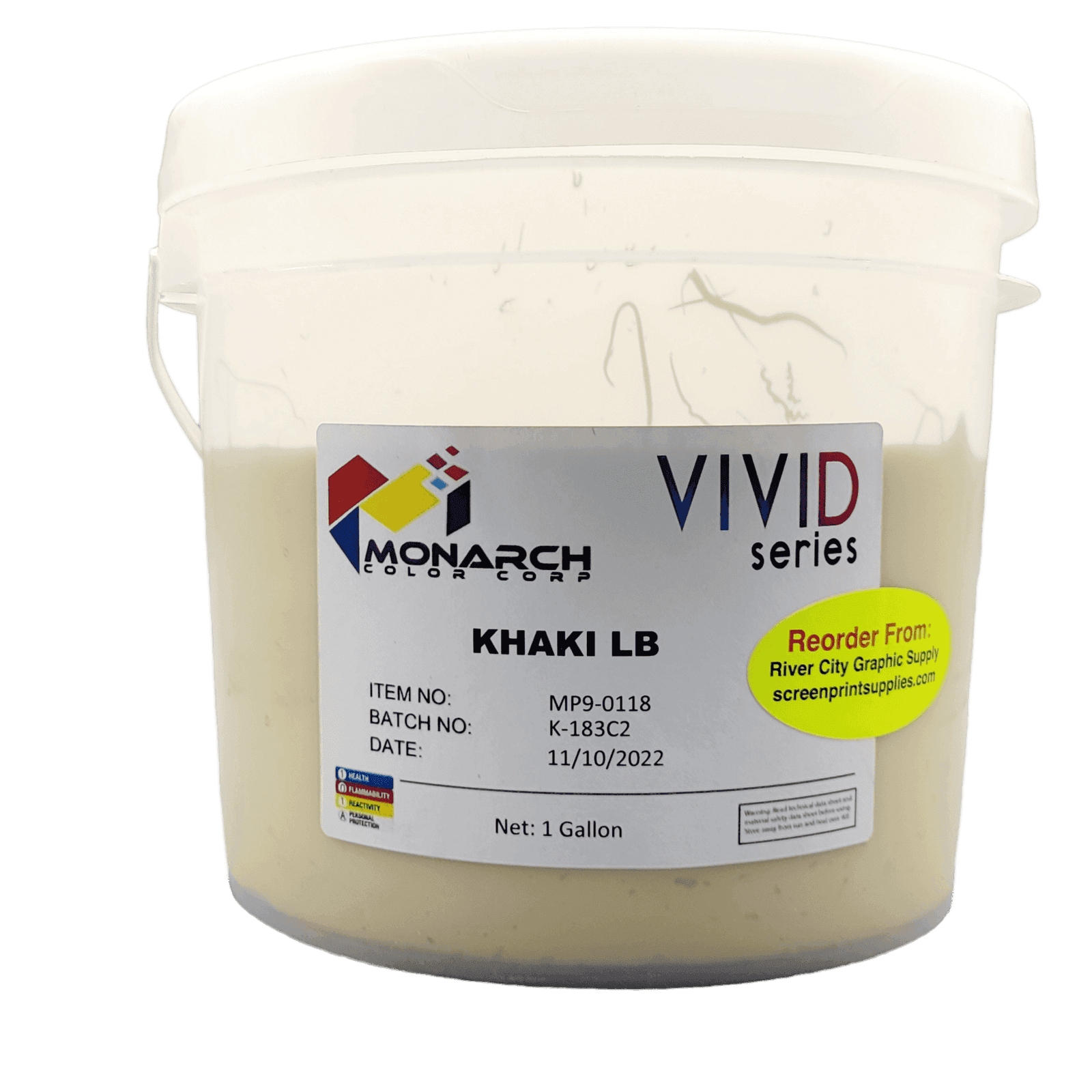 Monarch Vivid LB Khaki Plastisol Ink – Soft and Creamy Screen Printing Ink