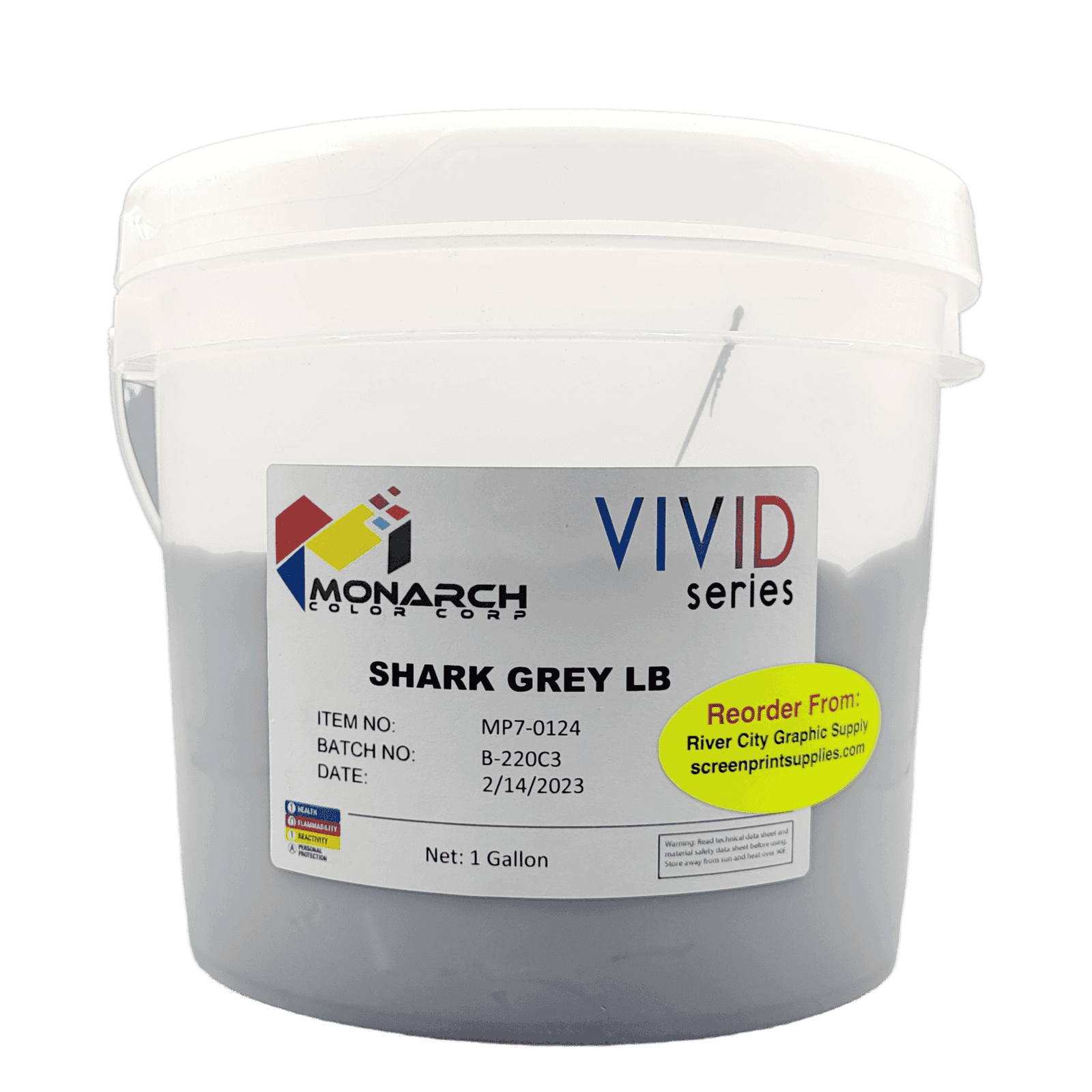 Monarch Vivid LB Shark Grey Plastisol Ink – Soft and Creamy Screen Printing Ink