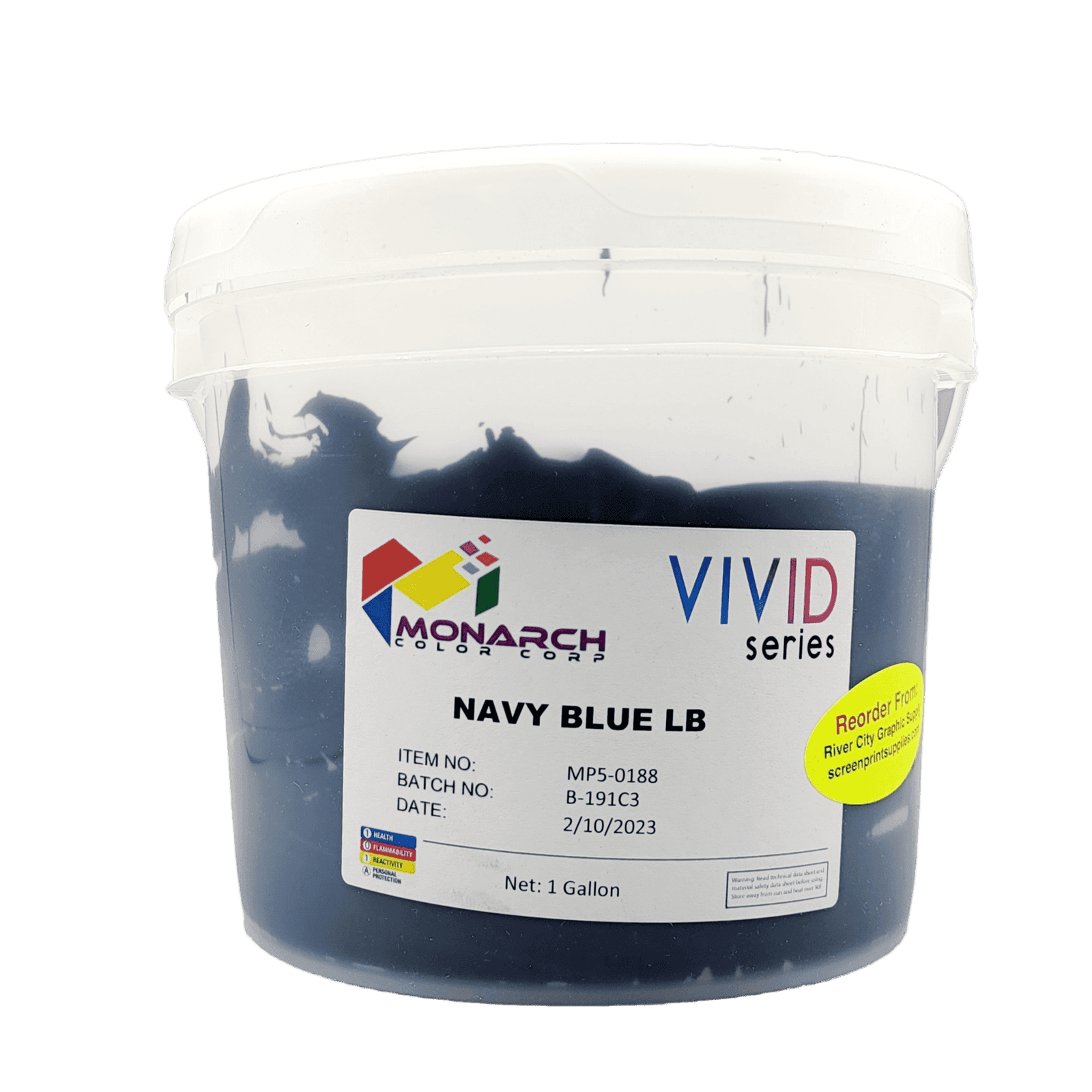 Monarch Vivid LB Navy Blue Plastisol Ink – Soft and Creamy Screen Printing Ink