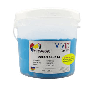 Monarch Vivid LB Ocean Blue Plastisol Ink – Soft and Creamy Screen Printing Ink