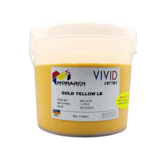 Monarch Vivid LB Gold Yellow Plastisol Ink – Soft and Creamy Screen Printing Ink