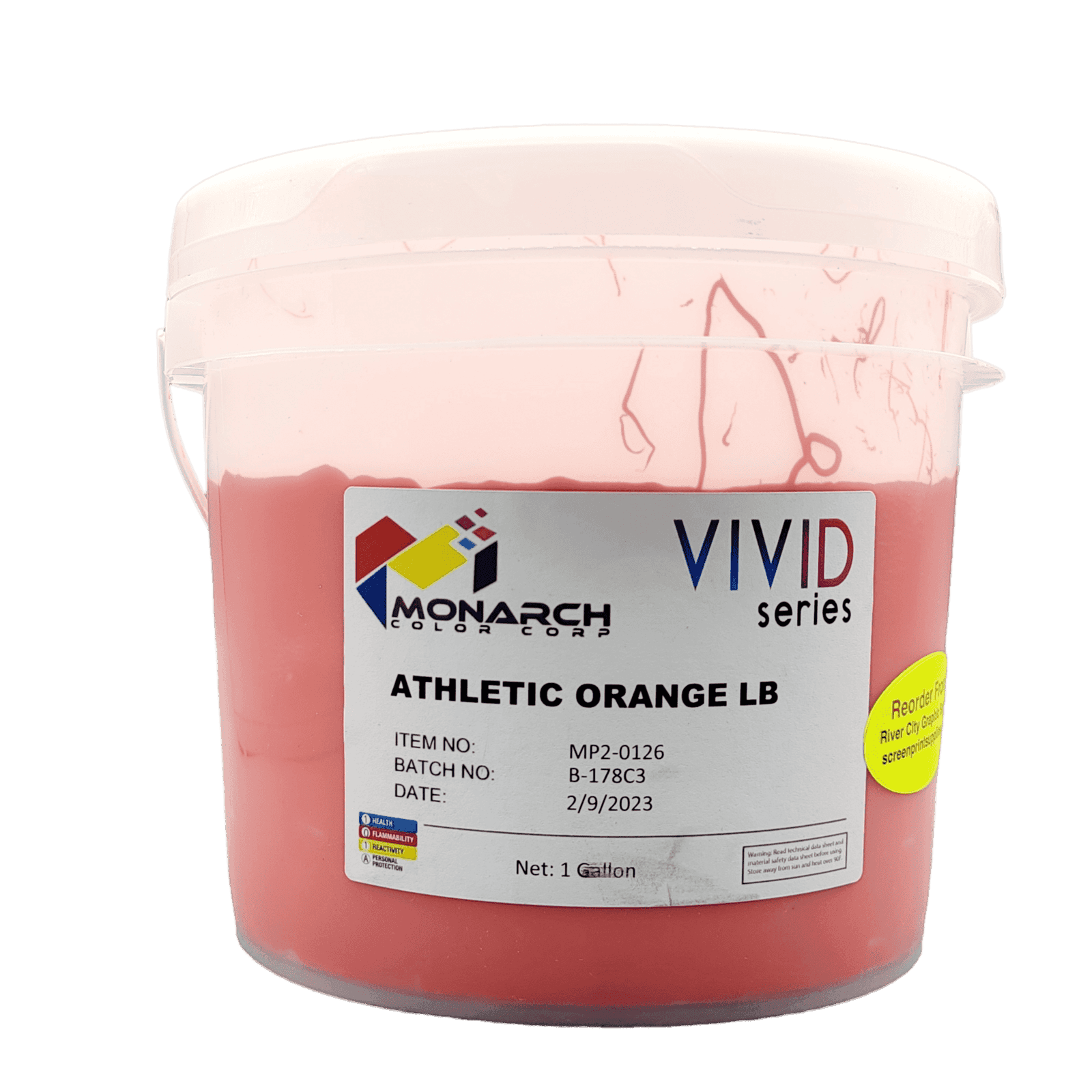 Monarch Vivid LB Athletic Orange – Soft and Creamy Screen Printing Ink