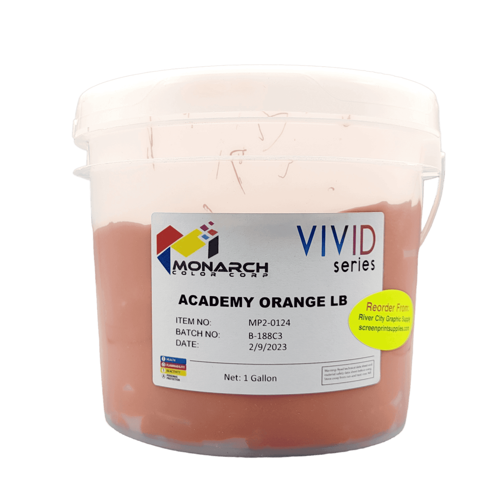 Monarch Vivid LB Plastisol Inks - Academy Orange