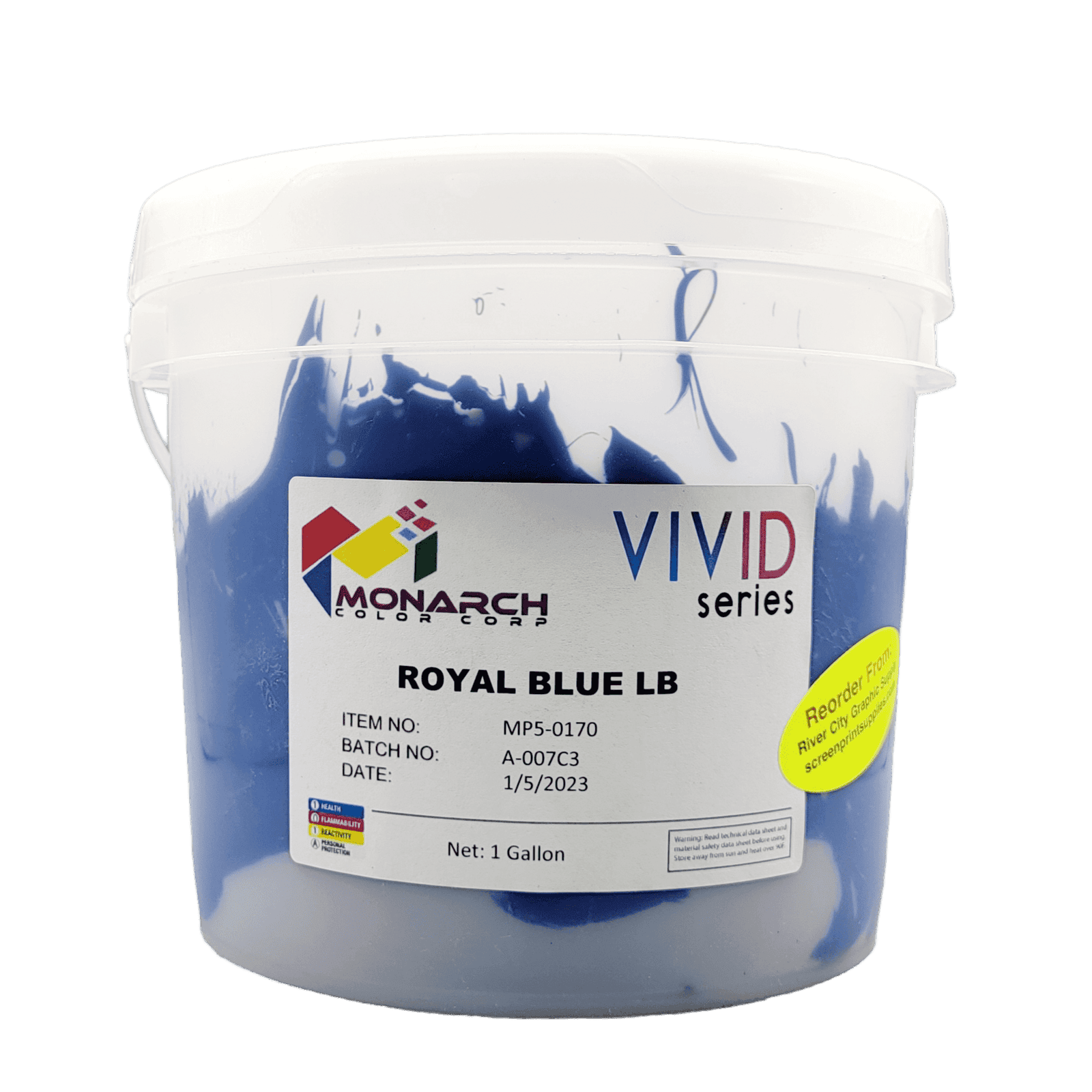 Monarch Vivid LB Royal Blue Plastisol Ink – Soft and Creamy Screen Printing Ink