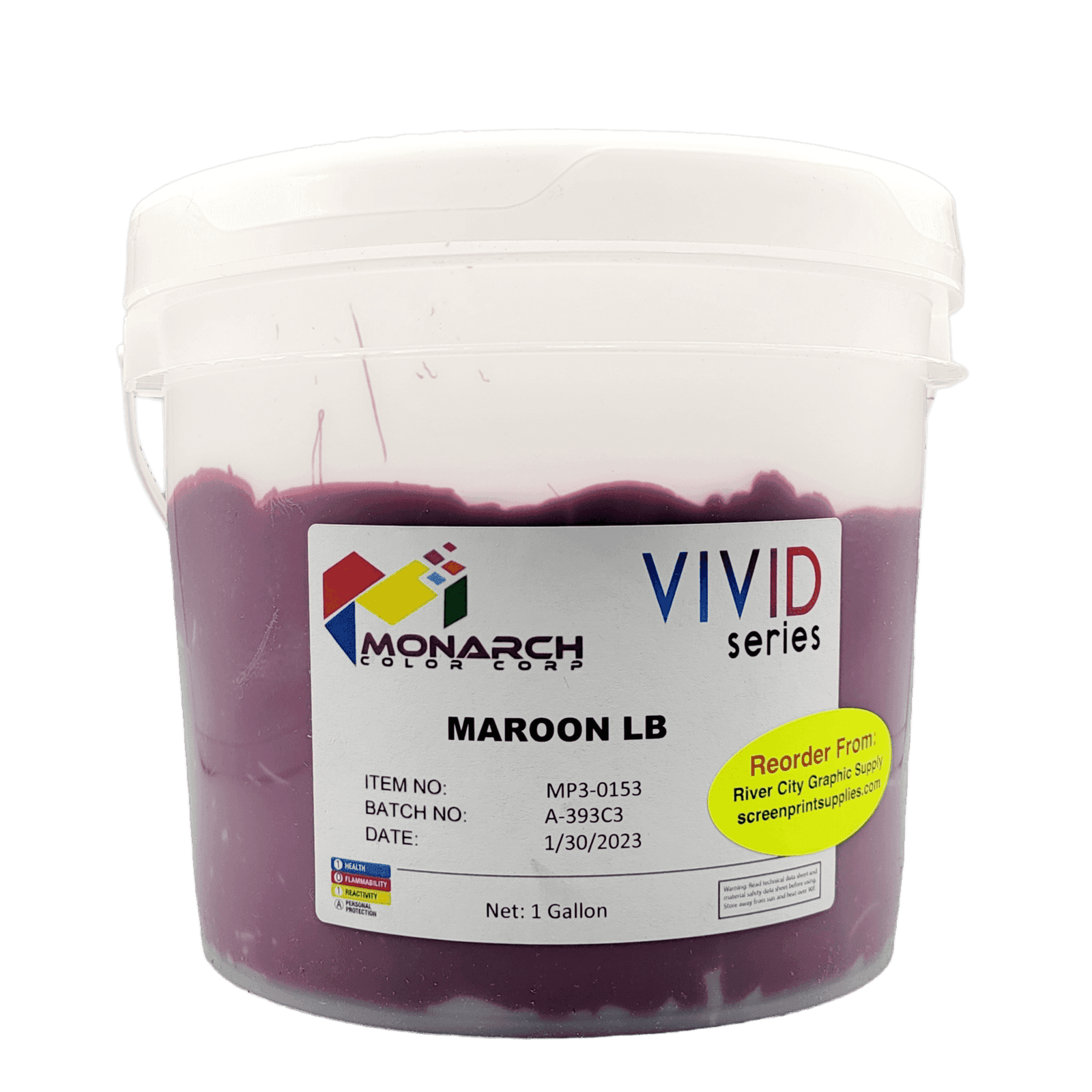 Monarch Vivid LB Maroon Plastisol Ink – Soft and Creamy Screen Printing Ink