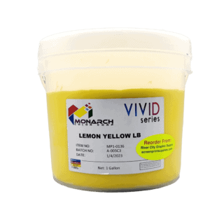 Monarch Vivid LB lemon yellow Plastisol Ink – Soft and Creamy Screen Printing Ink
