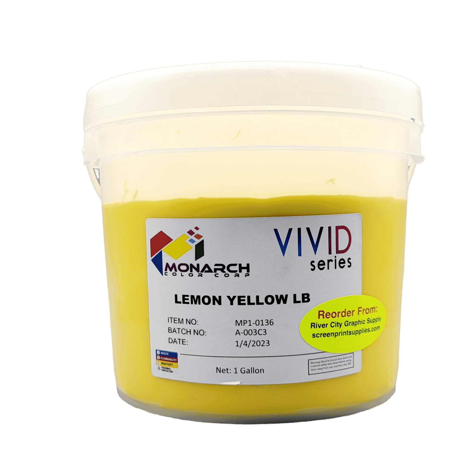 Monarch Vivid LB lemon yellow Plastisol Ink – Soft and Creamy Screen Printing Ink