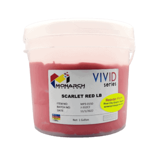 Monarch Vivid LB Scarlet Red Plastisol Ink – Soft and Creamy Screen Printing Ink