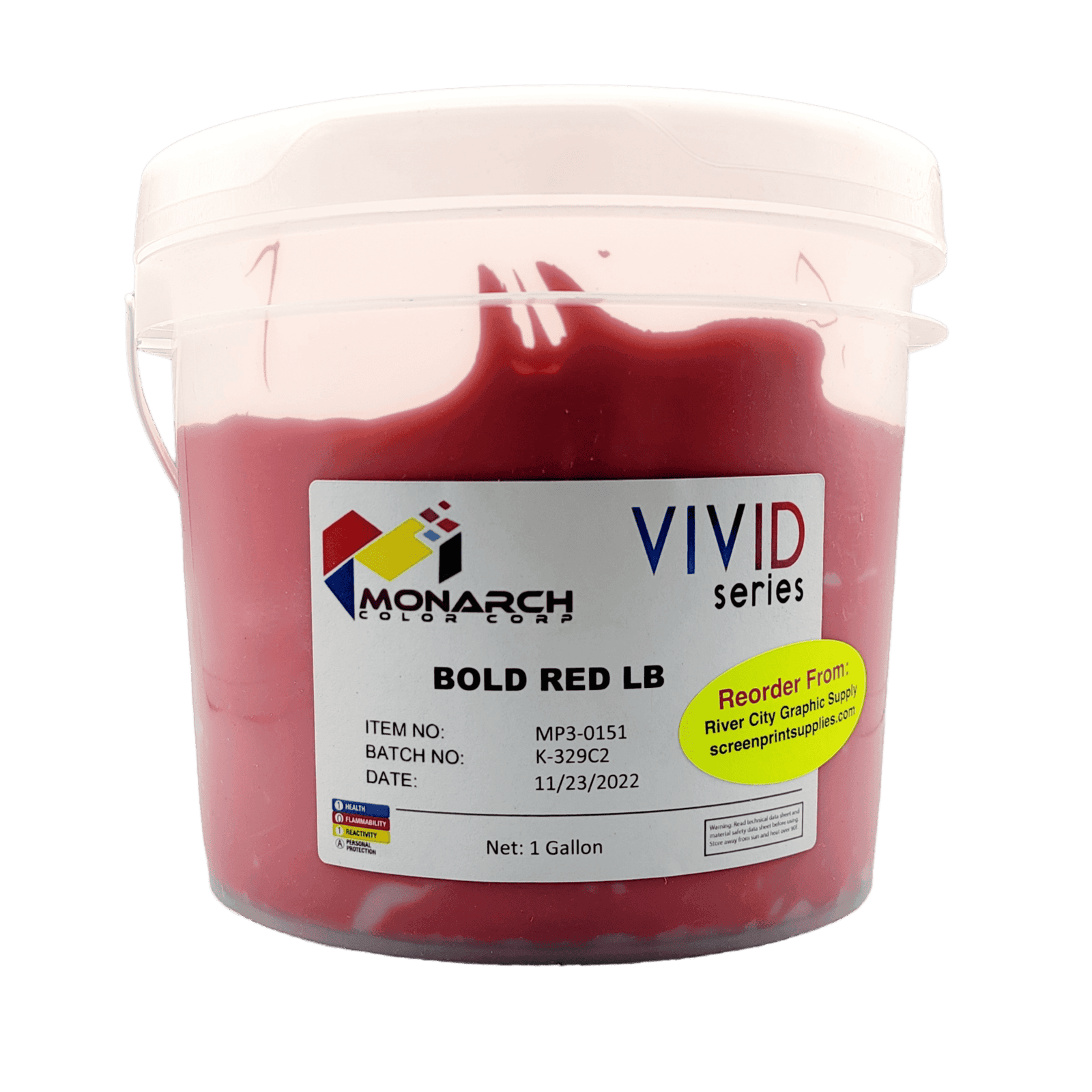 Monarch Vivid LB Bold Red – Soft and Creamy Screen Printing Ink