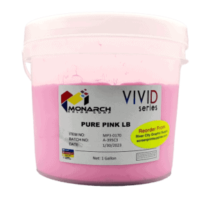 Monarch Vivid LB Pure Pink Plastisol Ink – Soft and Creamy Screen Printing Ink