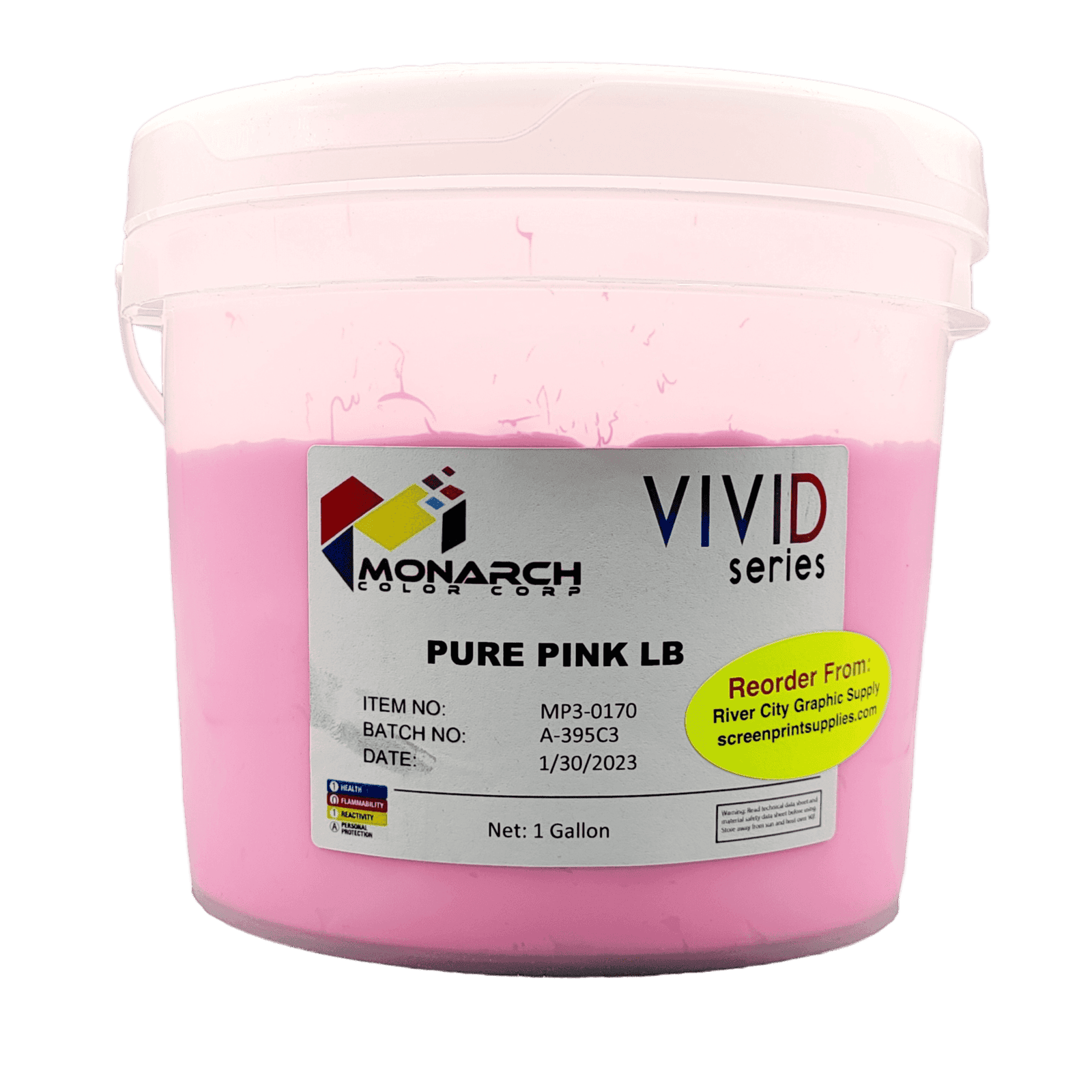 Monarch Vivid LB Pure Pink Plastisol Ink – Soft and Creamy Screen Printing Ink