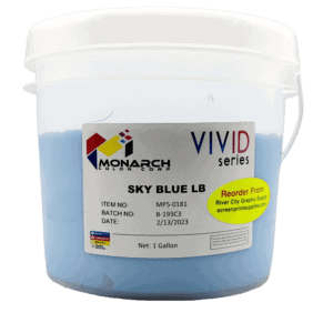 Monarch Vivid LB Sky Blue Plastisol Ink – Soft and Creamy Screen Printing Ink