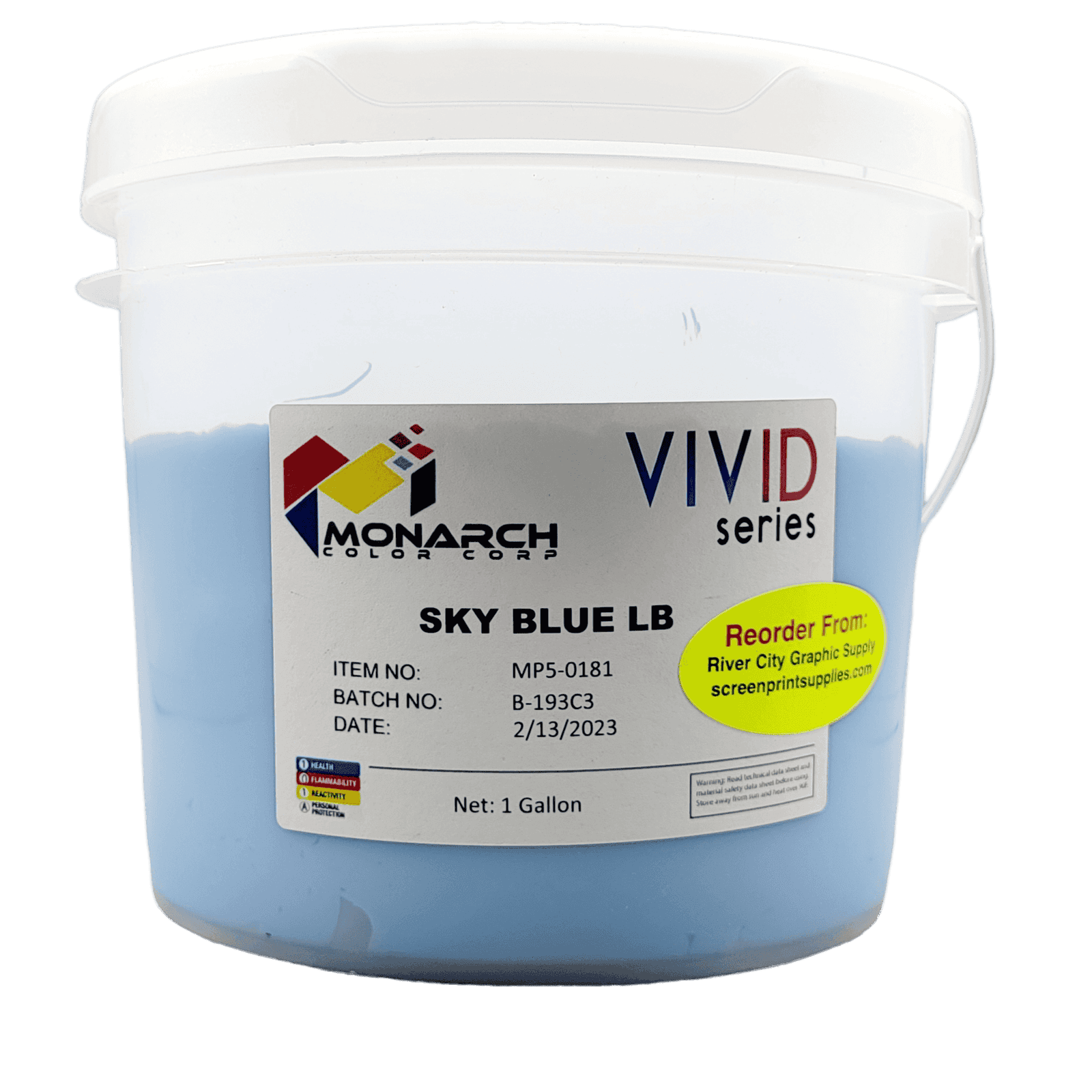 Monarch Vivid LB Sky Blue Plastisol Ink – Soft and Creamy Screen Printing Ink