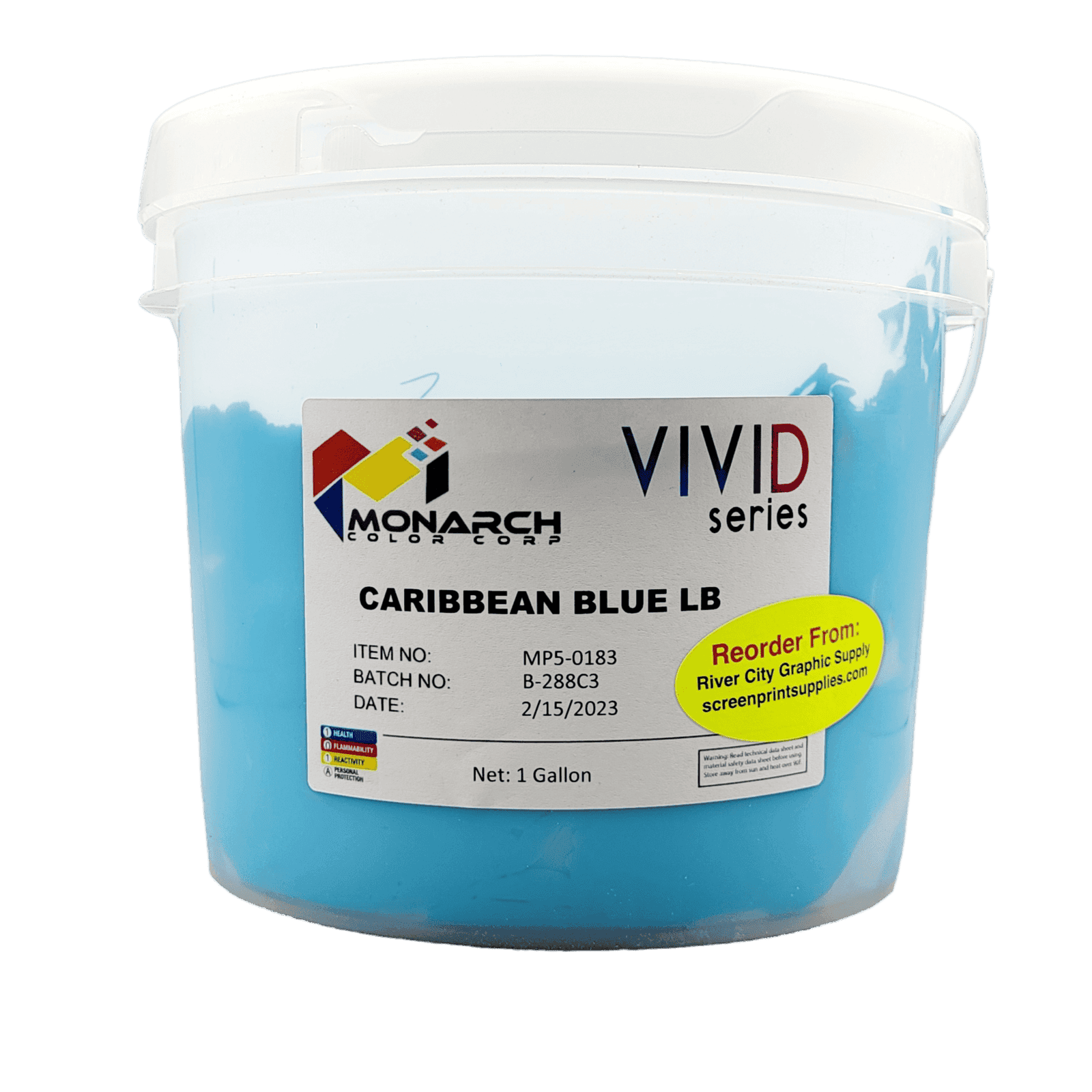 Monarch Vivid LB Caribbean Blue – Soft and Creamy Screen Printing Ink