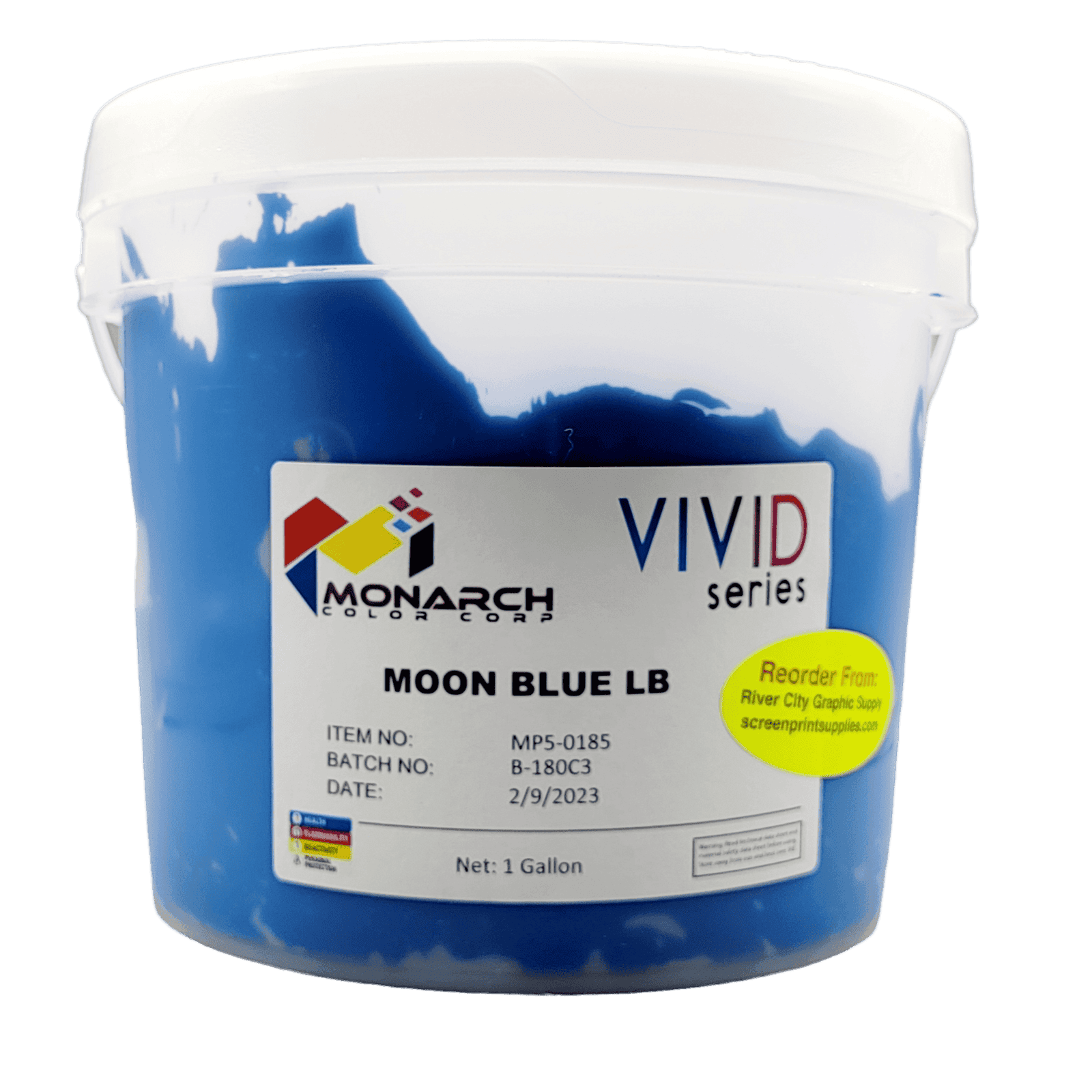 Monarch Vivid LB Moon Blue Plastisol Ink – Soft and Creamy Screen Printing Ink