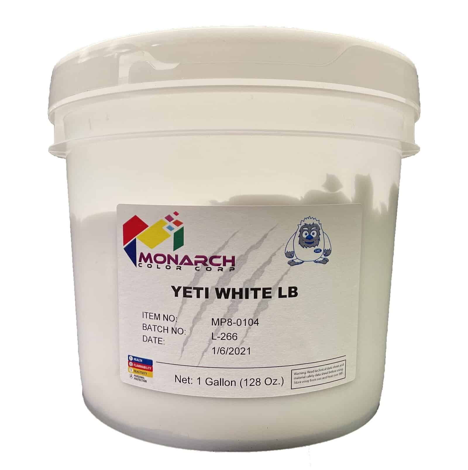 Monarch LB Yeti White - Low Cure Plastisol Ink